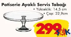 PAŞABAHÇE PATİSERİE AYAKLI SERVİS TABAĞI